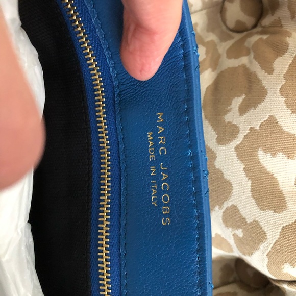 MARC JACOBS turquoise leather quilted handbag - Picture 4 of 5